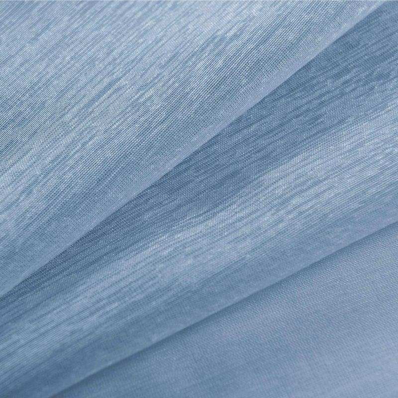 KOUFALL Dusty Blue Curtains 45 Inch Length for Kitchen Grommet Set 2 Pack Short Sheer Curtains for Small Windows Bedroom Bathroom Decor 52x45 Long - Image 5